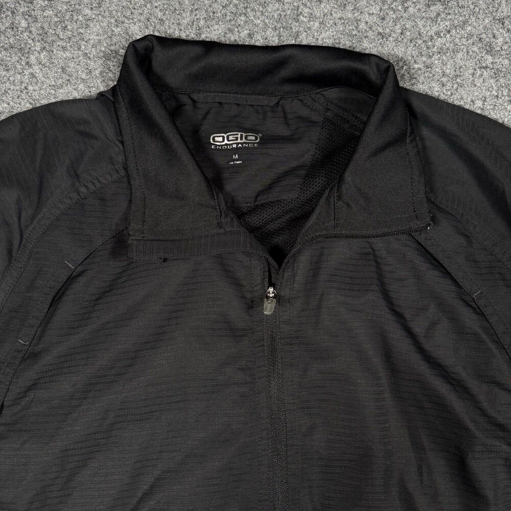 Ogio Endurance Full Zip Jacket Black Reflective Training Active Men’s Medium